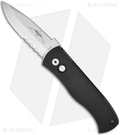 Emerson Pro-Tech CQC7-A Spear Point Auto w/ Solid Handle (3.25" Stonewash Serr)