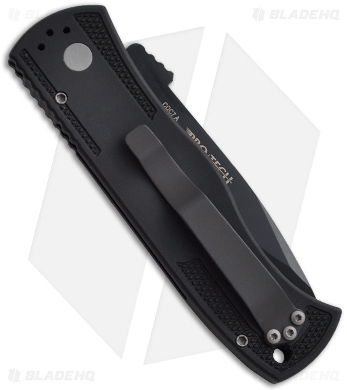 Emerson Pro-Tech CQC7-A Spear Point Auto Knife w/ Knurl (3.25" Black Serr)
