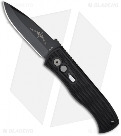 Emerson Pro-Tech CQC7-A Spear Point Auto Knife w/ Knurl (3.25" Black Plain)