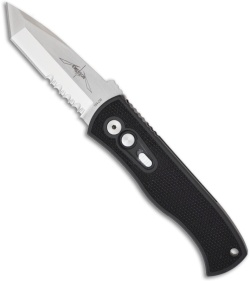 Pro-Tech Emerson CQC-7 Auto Tanto Knife w/ Knurl Handle (3.25" Stonewash Serr)