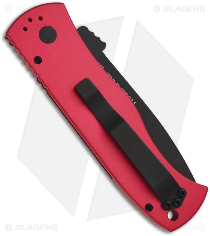 Pro-Tech Emerson CQC-7 Red Auto Tanto Tactical Military (3.25" Black Plain)
