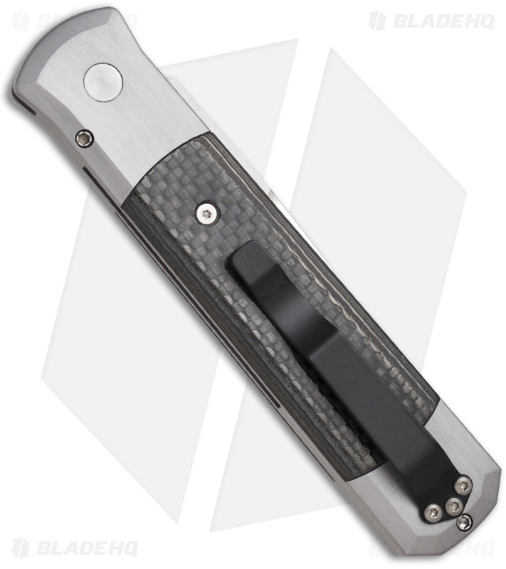 Pro-Tech Godfather Automatic Knife Gray/Carbon Fiber (4" Satin) 900CF