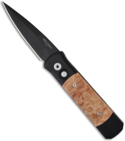 Pro-Tech Godson Automatic Knife Maple Burl (3.15" Black) 707