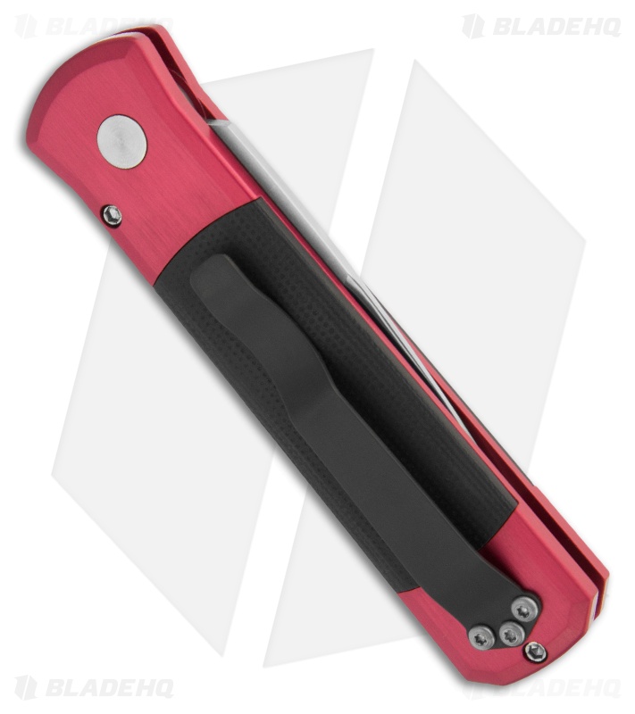 Protech Godson Automatic Knife Red & Black G-10 (3.15" Satin) 715