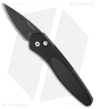 Pro-Tech Half-Breed Black Automatic Knife Carbon Fiber (1.95" Black)