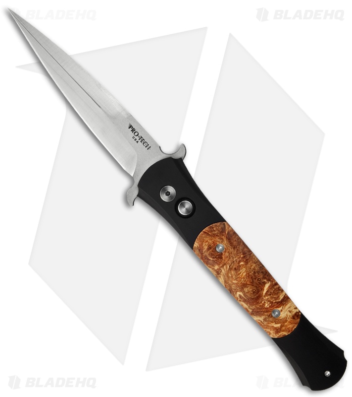 Protech Large Don Automatic Knife Dyed Maple (4.5" Satin) 1906-DM