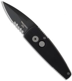 Pro-Tech Stinger Black Automatic Knife (1.94" Black Serr) 401PSBT