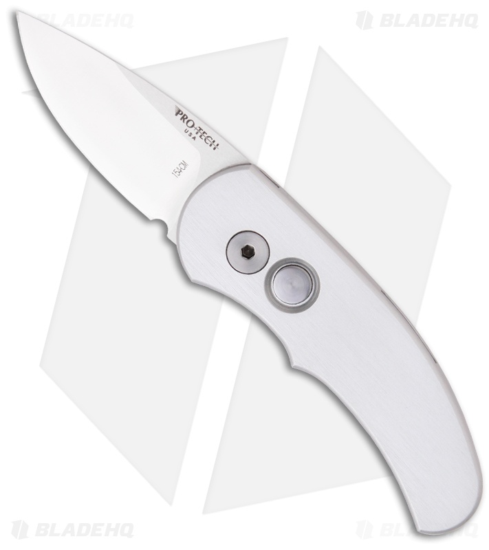 Pro-Tech Runt J4 Automatic Knife Silver Handle (1.94" Satin Plain) 4413