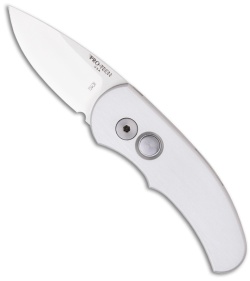 Pro-Tech Runt J4 Automatic Knife Silver Handle (1.94" Satin Plain) 4413