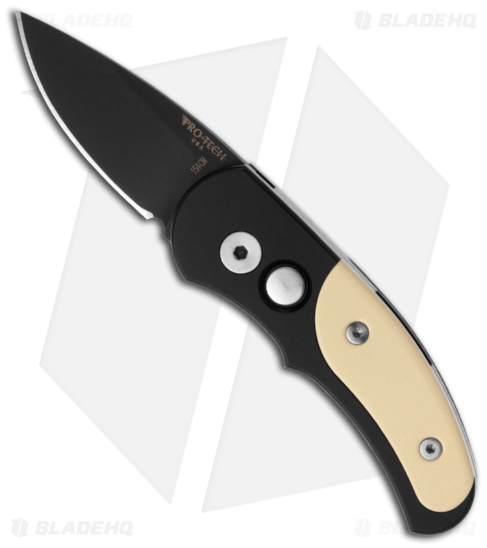 Pro-Tech Runt J4 Knife - Automatic Switchblade | Ivory Micarta + Black