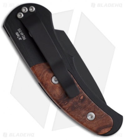 Pro-Tech Runt J4 Tanto Automatic Knife Maple Burl (1.94" Black) 5407