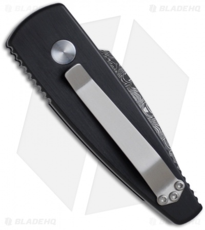 Pro-Tech Custom Damascus Stinger Automatic Knife (1.94" Plain)