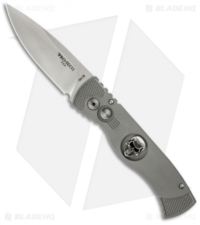 Pro-Tech TR-2.63 Skull Gray Tactical Response Automatic Knife (3" Satin)