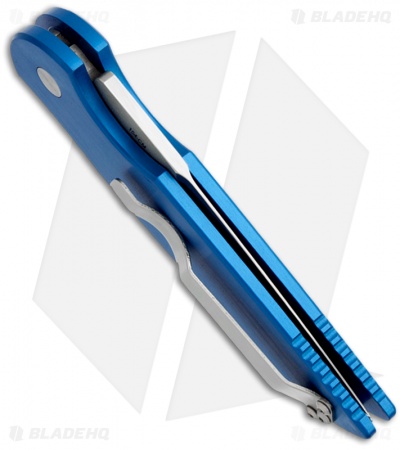 Protech Tactical Response 3 Blue Automatic Knife (3.5" Satin Plain) TR-3