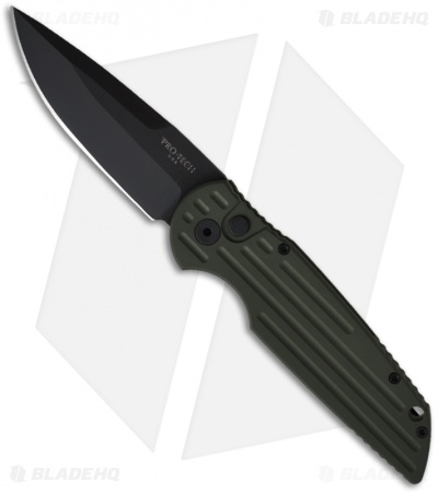 Pro-Tech Tactical Response TR-3 SWAT Green Automatic Knife (3.5" Black Plain)