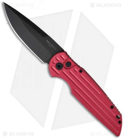 Pro-Tech Tactical Response TR-3 SWAT Red Automatic Knife (3.5" Black Plain)