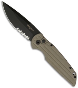 Protech Tactical Response TR-3.32 Desert Sand w/ Grooves (3.5" Black Serr)