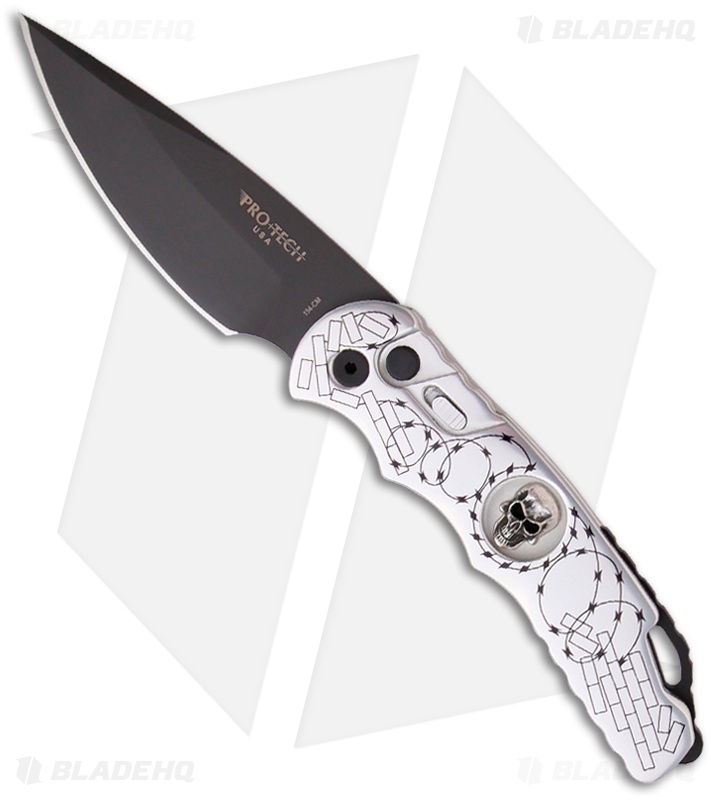 Pro-Tech Razor Wire Skull TR-4 Automatic Knife (4" Black) Limited Edition