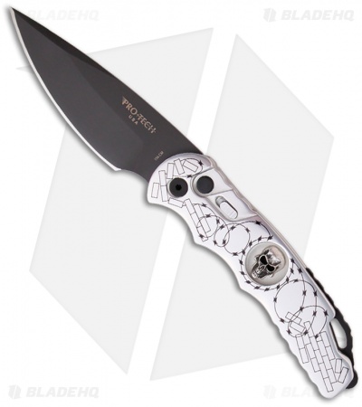 Pro-Tech Razor Wire Skull TR-4 Automatic Knife (4" Black) Limited Edition