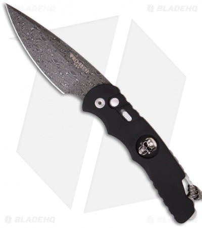 Pro-Tech Limited Skull #3 TR-4 Fireball Custom Automatic Knife (4" Damascus)