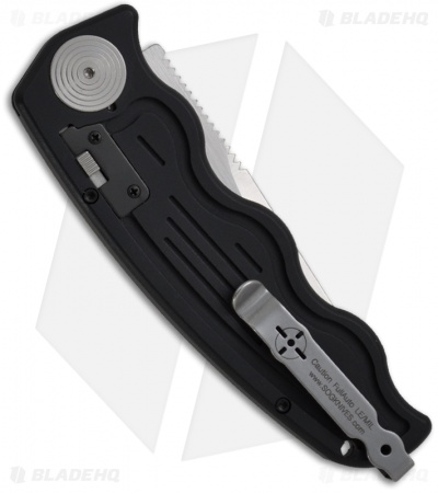 SOG-TAC Automatic Knife Clip Point Black Aluminum (3.5" Satin) ST-01