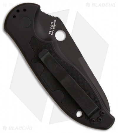 Spyderco Embassy Automatic Knife (3.13" Black Serr) C121BKPS