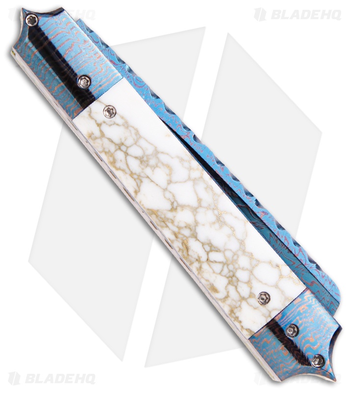 Rainy Vallotton Custom Small Razor Automatic Knife (3.5" Damascus)