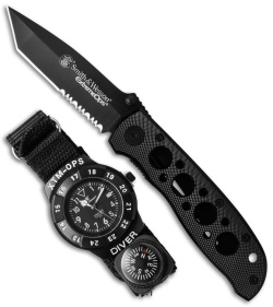 Smith & Wesson Extreme Ops Watch & Knife Combo Set SW-XTMOPS-2 