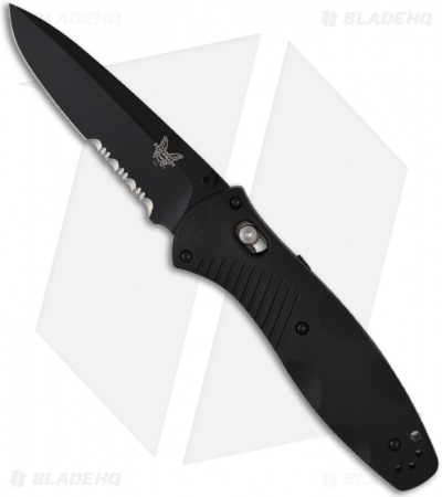 Benchmade 580SBK Barrage Spring Assist Axis Lock (3.6" Black Serr)