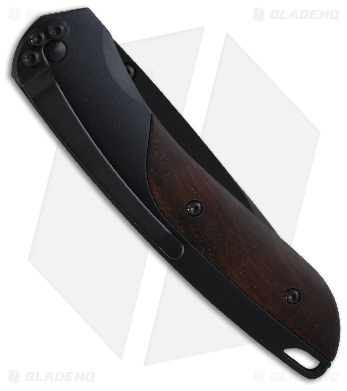 CRKT Delegate EDC Knife w/ Cocobolo Handle (3.125" Black Plain) 1055W