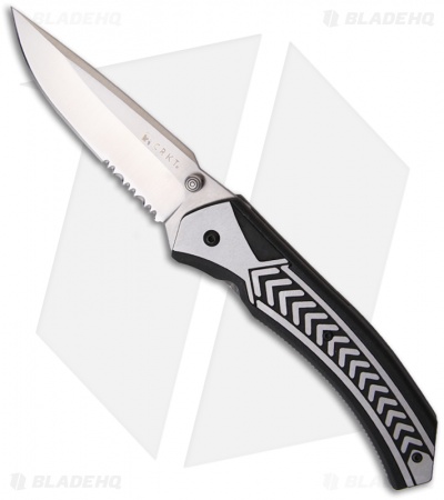 CRKT Lift Off Stainless Steel Spring Assisted Knife (3.5" Satin Serr) 6835