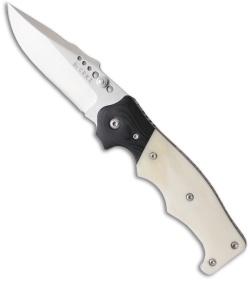 CRKT The Natural 2 Spring Assisted Knife White Bone & G10 (3.25" Plain) 7080