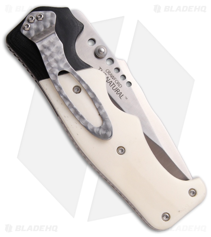 CRKT The Natural Spring Assisted Knife White Bone & G10 (3.88" Satin Plain) 7085