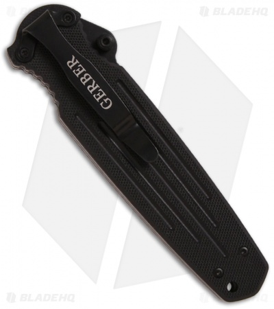 Gerber Covert Spring Assisted Knife Drop Point (3.75" Black Serr) 22-41966
