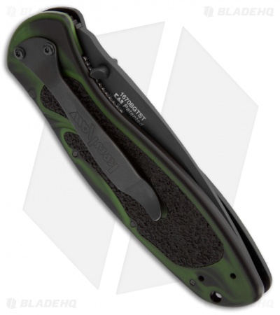 Kershaw Blur Tanto Assisted Opening Knife Green (3.375" Black Serr) 1670BGTST