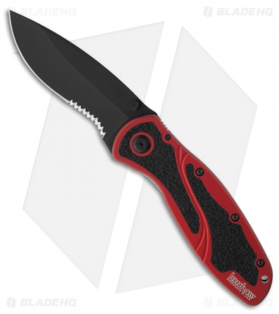 Kershaw Blur Assisted Opening Knife Red (3.375" Black Serr) 1670RDBLKST