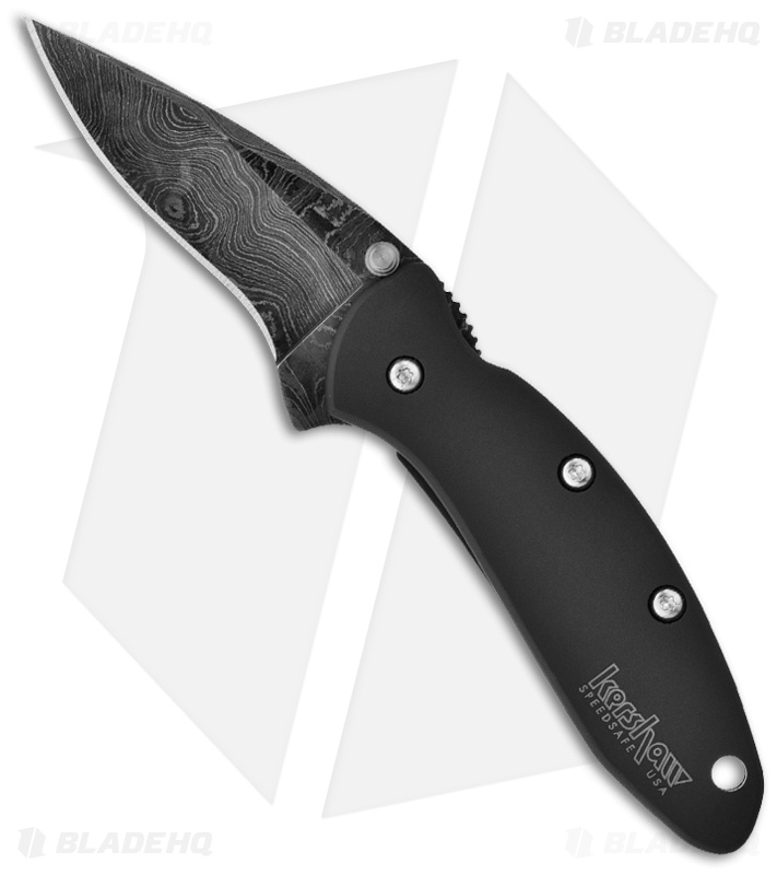 Kershaw Chive Assisted Opening Knife Black (1.94" Damascus) *DISC*