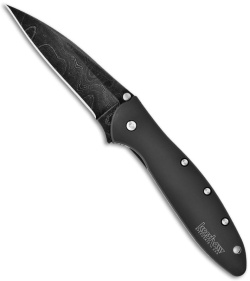 Kershaw Leek Assisted Opening Knife Black (3&quot; Damascus) 1660DAMBK | 3263