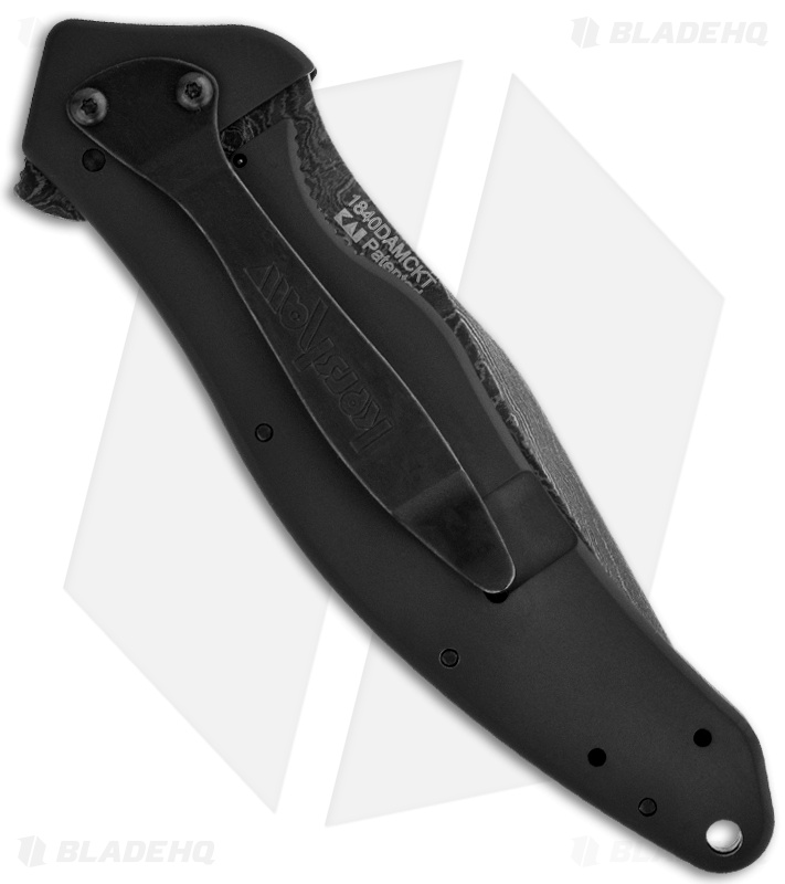 Kershaw Shallot Black Assisted Opening Knife Black (3.5" Damascus) 1840CKTDAM