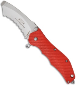 Meyerco Maxx-Q Rescue Spring Assisted Knife Red G-10 (3.13" Bead Blast Serr)