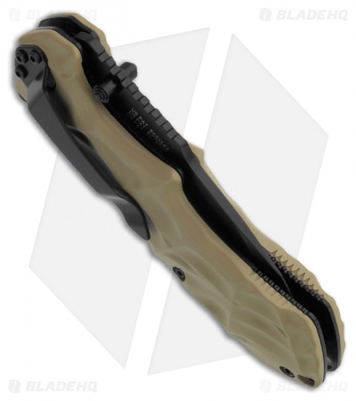 Smith & Wesson Black Ops SWBLOP3TD Tan Spring Assisted Tanto Knife (3.35" Plain)