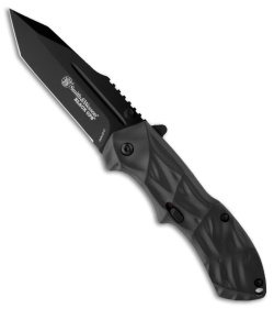 Smith & Wesson Black Ops SWBLOP3T Gray Spring Assist Tanto Knife (3.35" Plain)