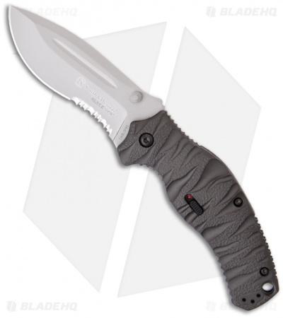 Smith & Wesson Black Ops SWBLOP4S Spring Assisted Knife (3.35" Bead Blast Serr)