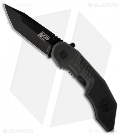 Smith & Wesson MAGIC Spring Assist Tanto Knife (3" Black Plain) SWMP3B