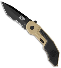 Smith & Wesson Desert MAGIC Spring Assist Tanto Knife (Black SER) SWMP3BSD