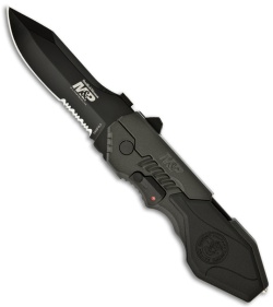 Smith & Wesson Military & Police SWMP4LS Spring Assisted Knife (3.5" Black Serr)