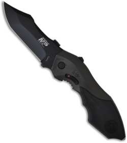 Smith & Wesson SWMP5L Grey MAGIC Spring Assisted Knife (3.5" Black Plain)