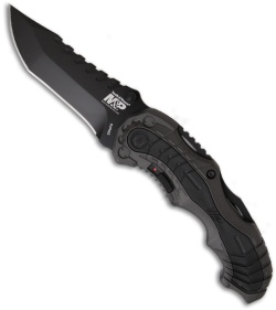 Smith & Wesson SWMP6 Grey MAGIC Spring Assisted Knife (3.4" Black Plain)