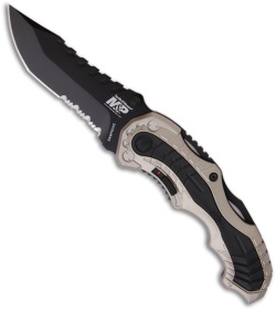 Smith & Wesson SWMP6CNS Champagne MAGIC Spring Assisted Knife (3.4" Black Serr)