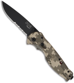 SOG Flash II Assisted Opening Knife Digi Camo (3.5" Black Serr) DFSA-98